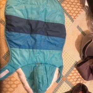 Blue Striped Dog Jacket